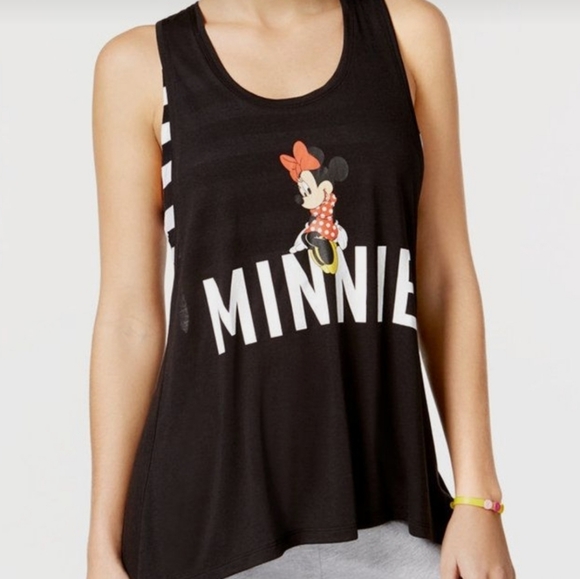 Disney | Juniors' Minnie Layered-Look Graphic Tank